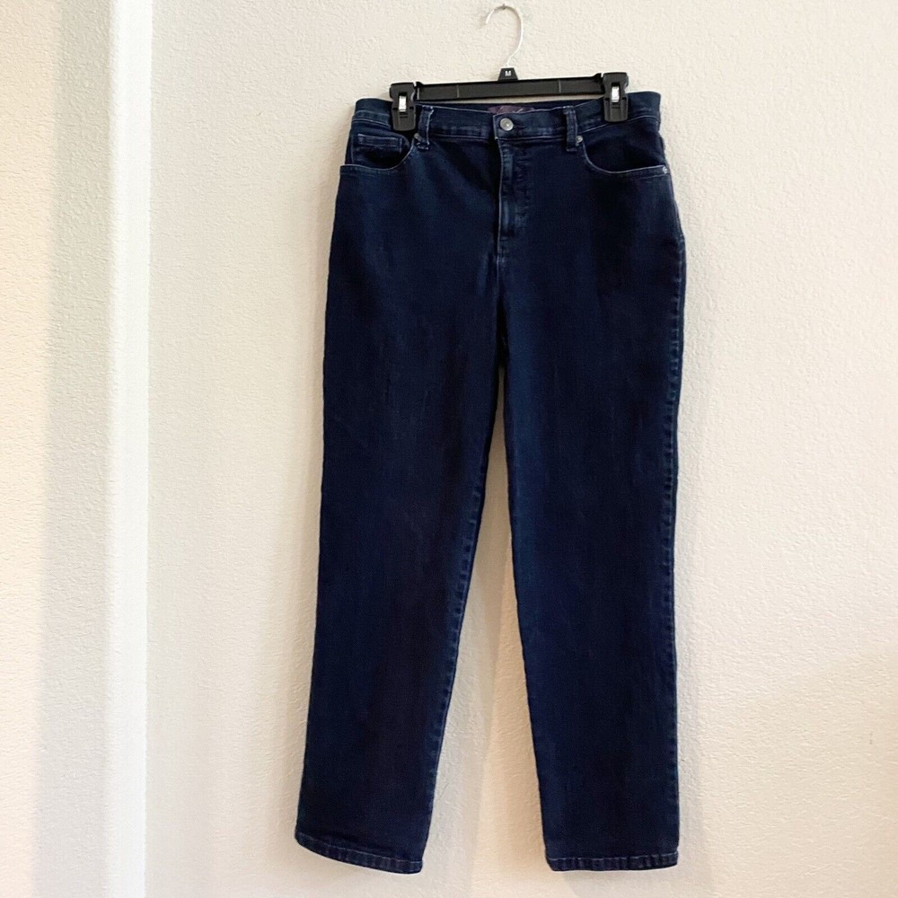 Gloria Vanderbilt Amanda Womens‎ Straight Fit Jeans Blue Size 6 Cotton Stretch